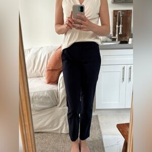 JCrew Mercantile Women's Slim Fit Cropped Ankle Navy Slacks Size 0